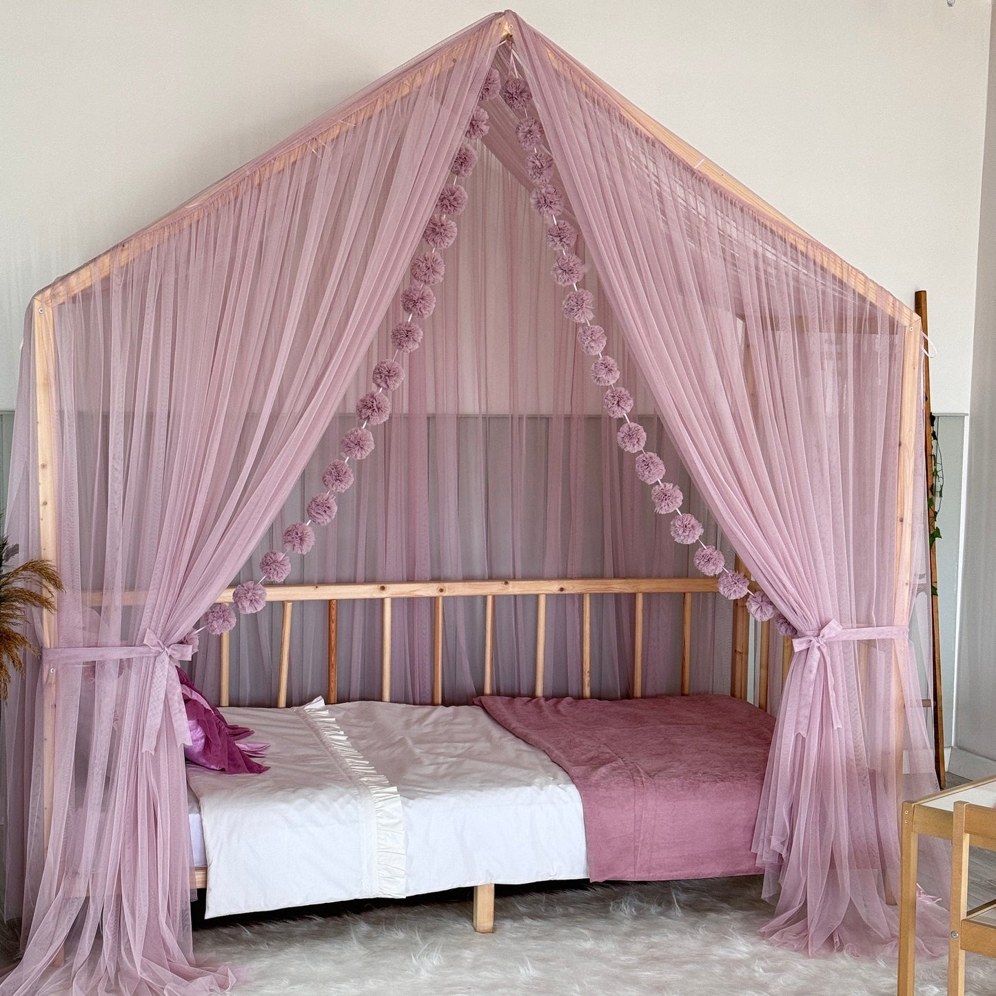 Pastel Pembe Premium Montessori Cibinlik - A Tipi
