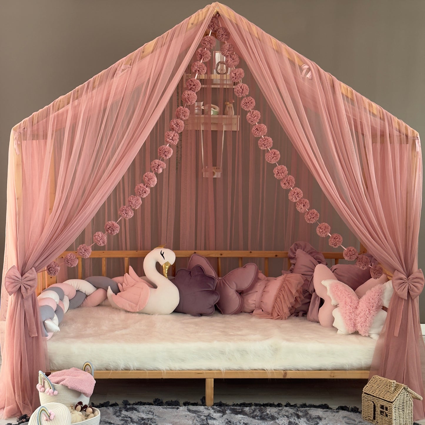 Gül Kurusu Montessori Cibinlik - Premium A Tipi