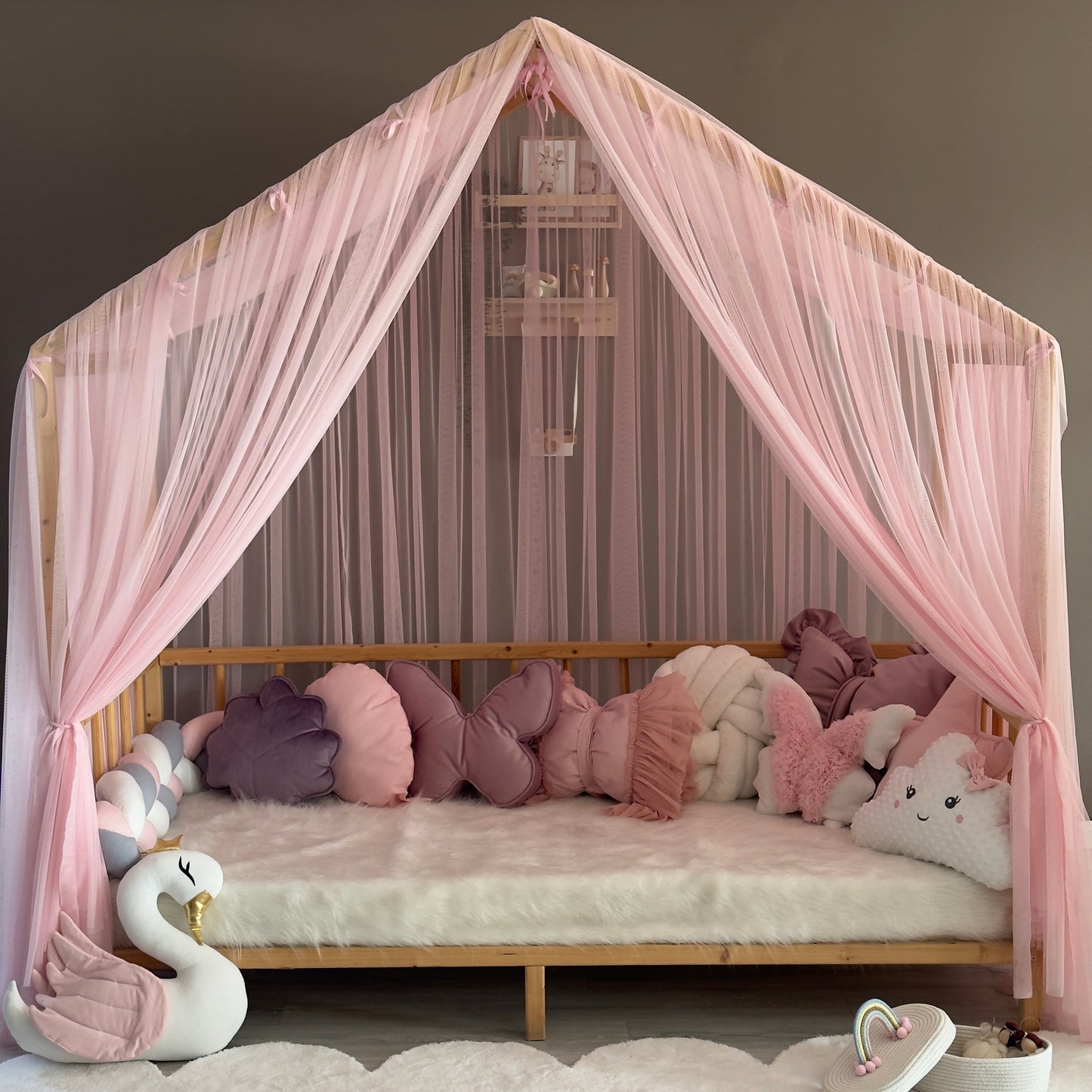 Toz Pembe Montessori Cibinlik - Premium A Tipi