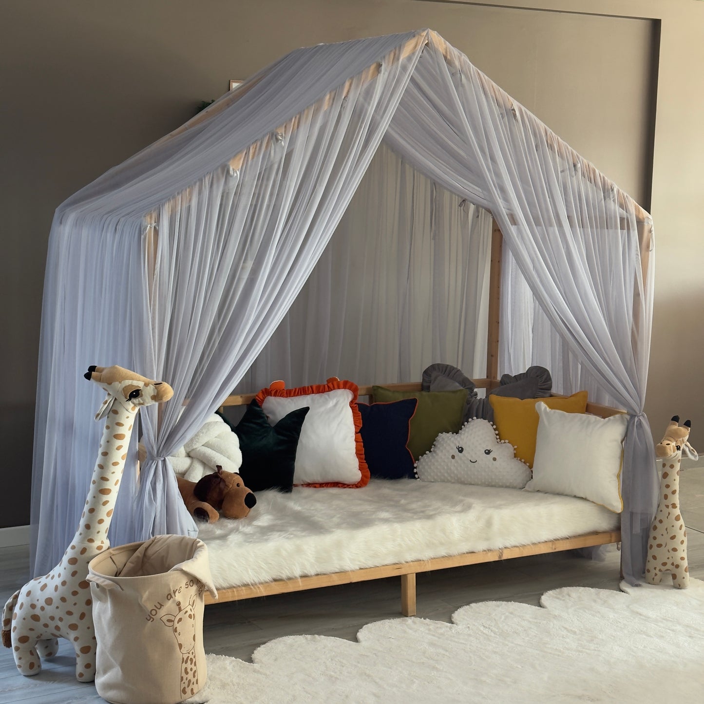 Gri Montessori Cibinlik - Premium A Tipi