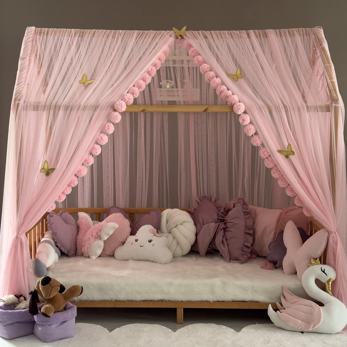 Toz Pembe Montessori Cibinlik - Premium Standart