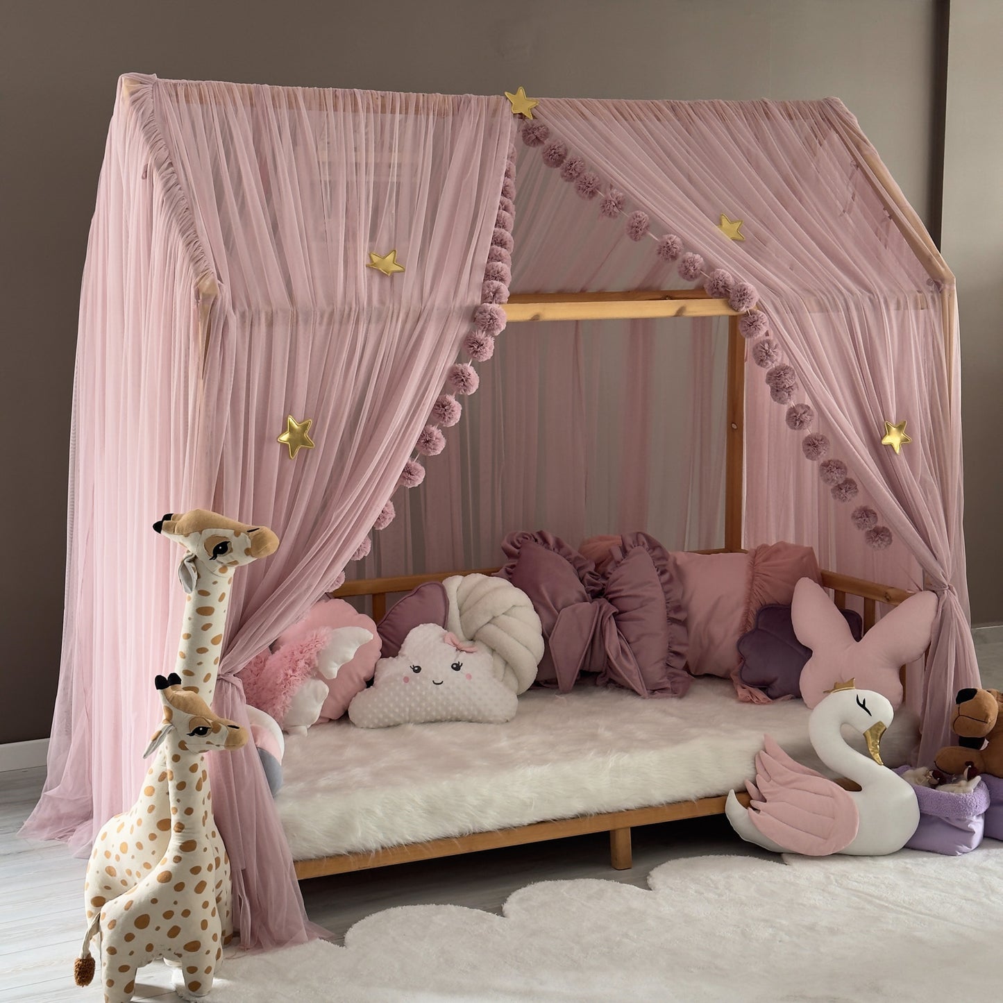 Pastel Pembe Montessori Cibinlik - Premium Standart