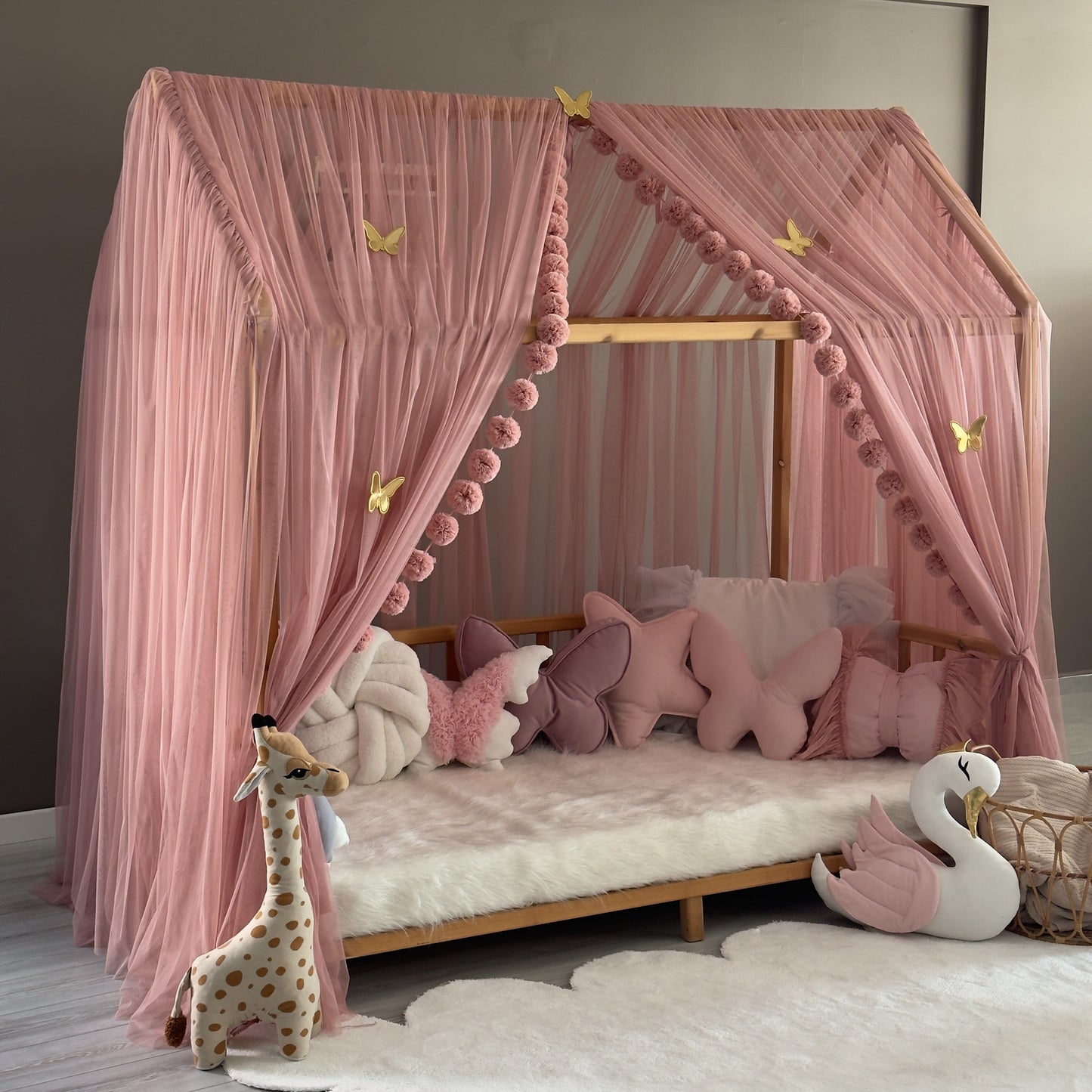 Gül Kurusu Montessori Cibinlik - Premium Standart