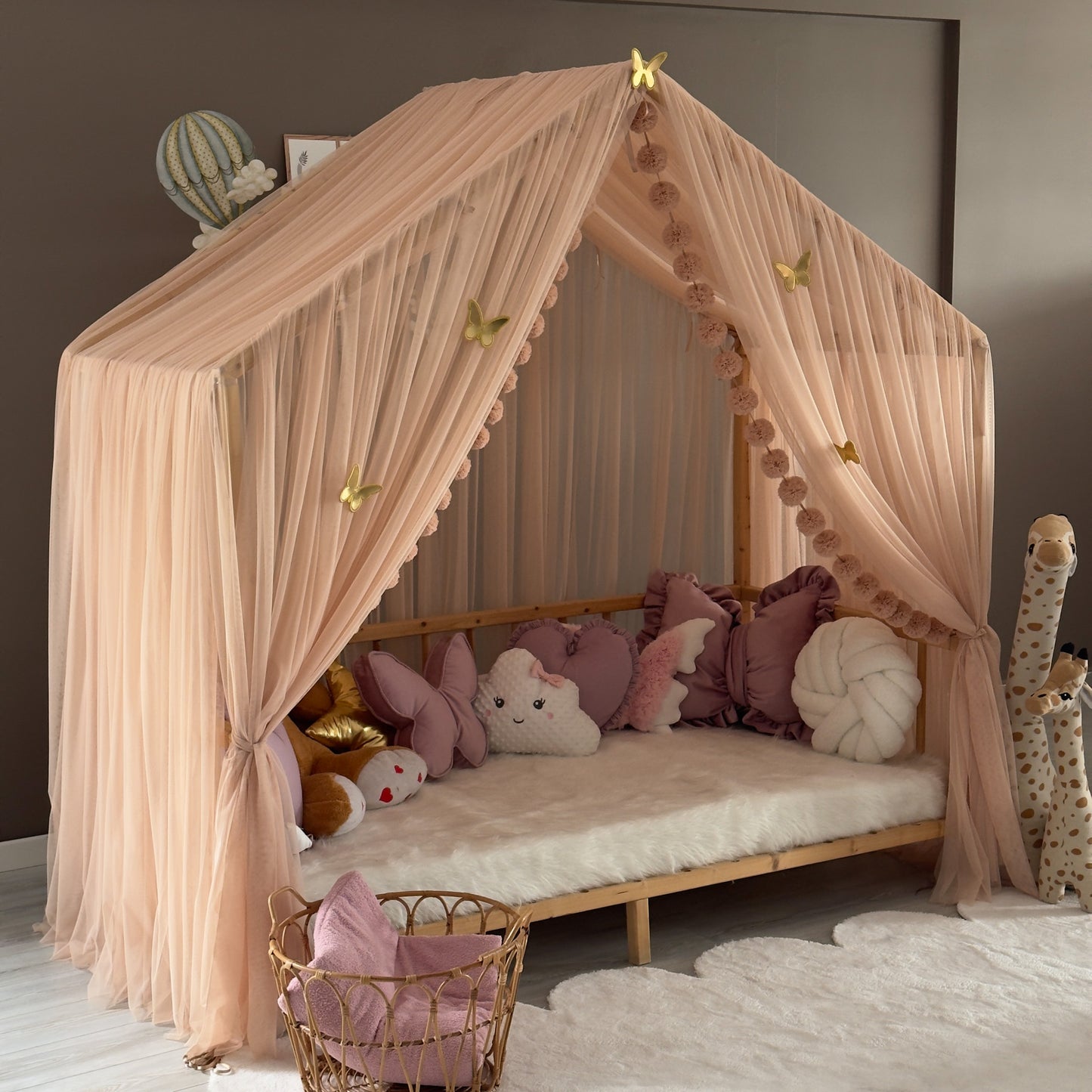 Açık Pudra Montessori Cibinlik - Premium A Tipi