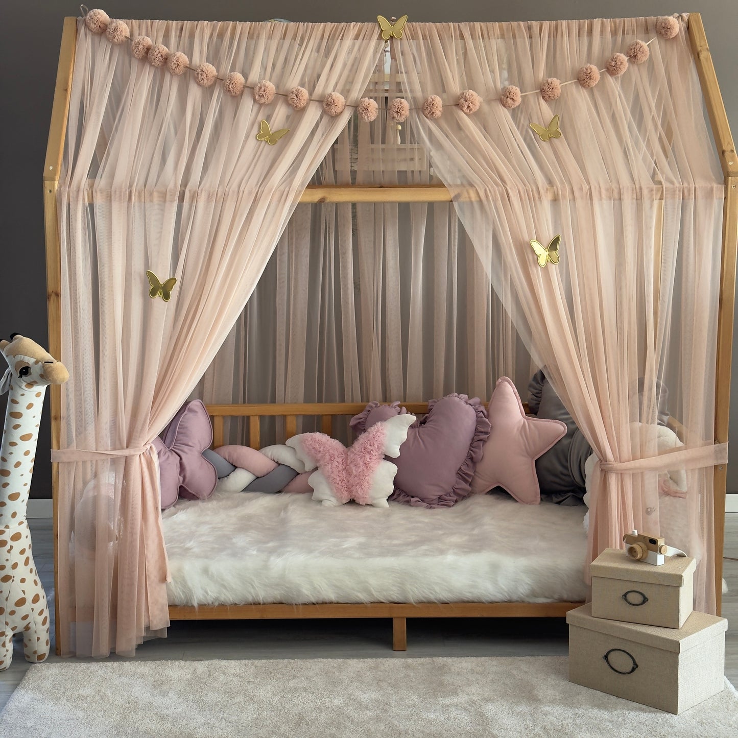 Açık Pudra Montessori Cibinlik - Standart