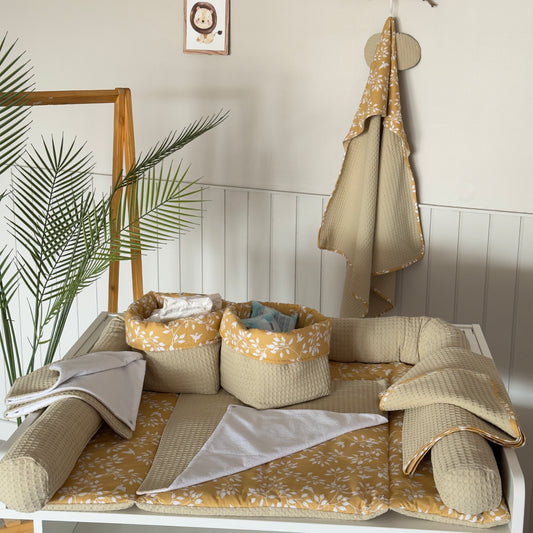 Alt Açma Setleri Sarı Çiçek Desenli