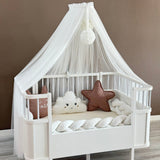Personalized Crib Bumper Set - Beyaz - Kahverengi