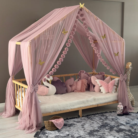 Pastel Pembe Montessori Cibinlik - Premium A Tipi