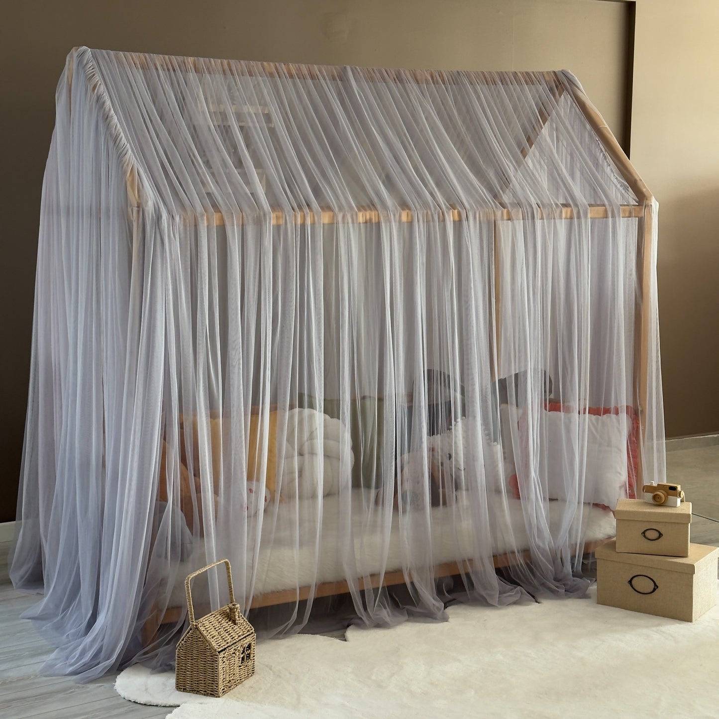 Gri Montessori Cibinlik - Premium Standart