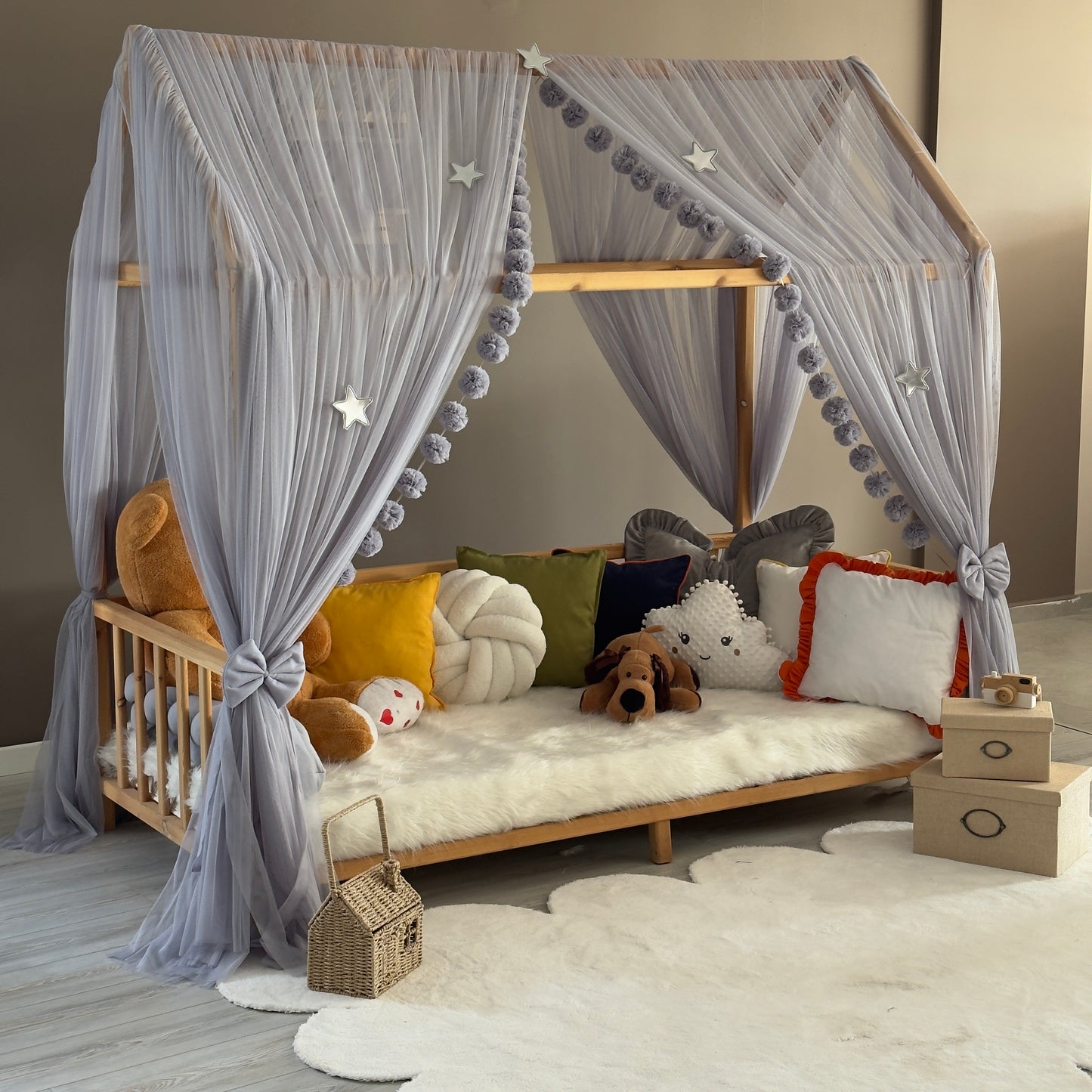 Gri Montessori Cibinlik - Premium Standart