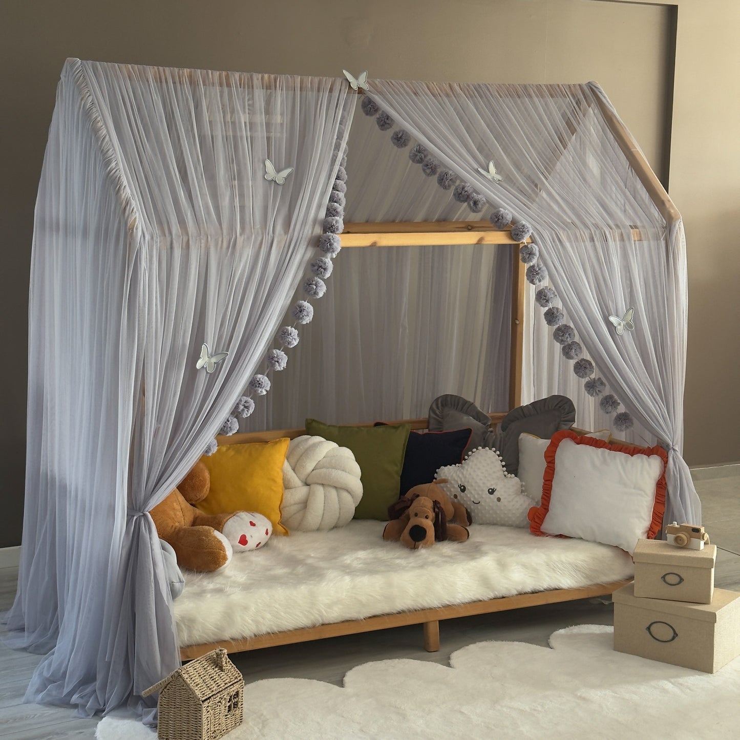 Gri Montessori Cibinlik - Premium Standart