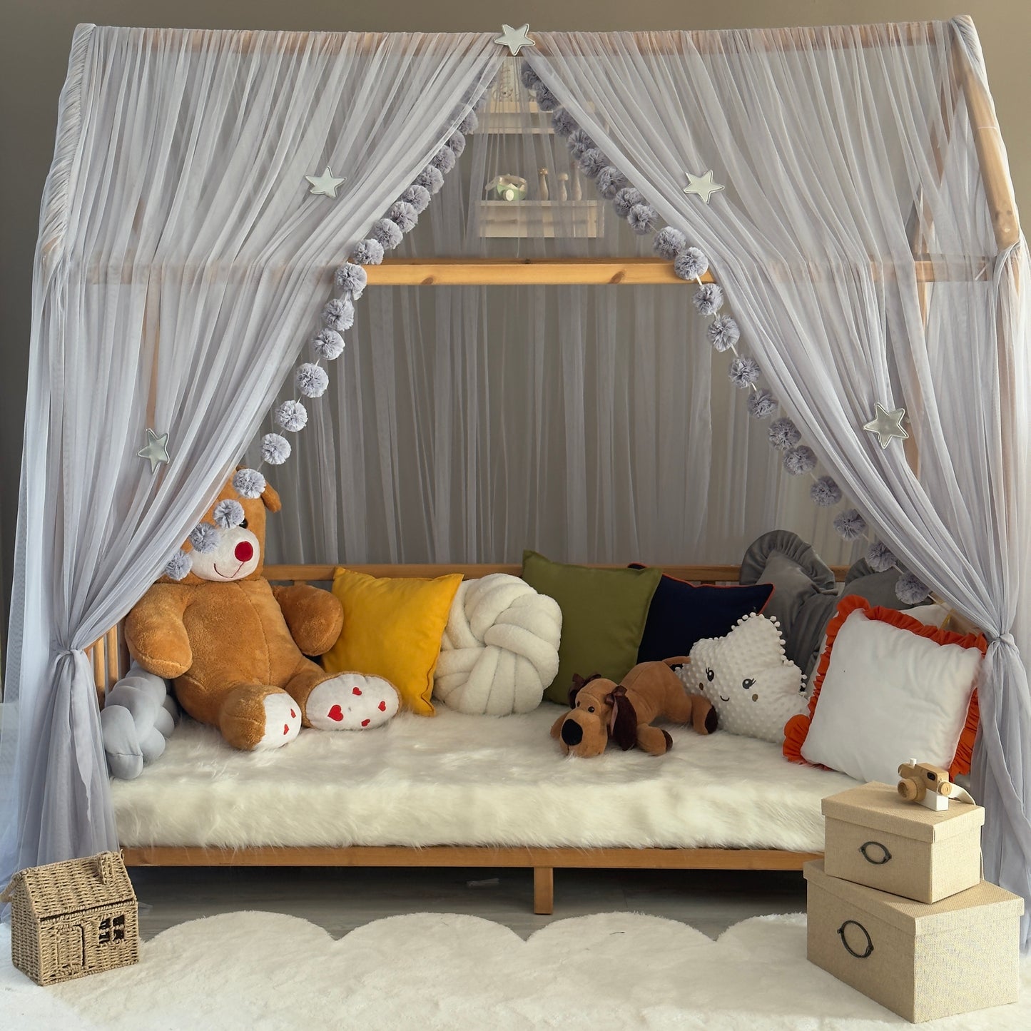 Gri Montessori Cibinlik - Premium Standart