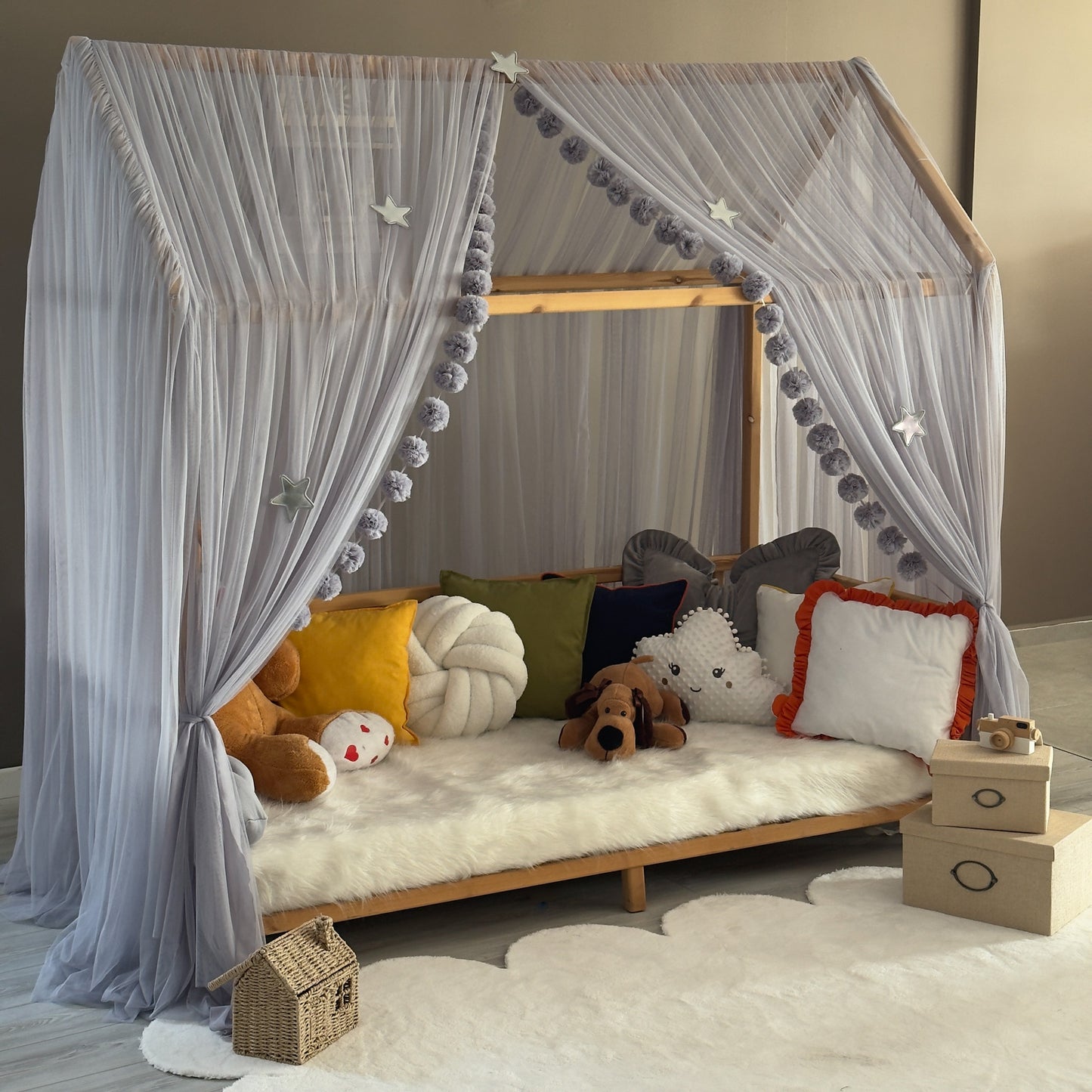 Gri Montessori Cibinlik - Premium Standart