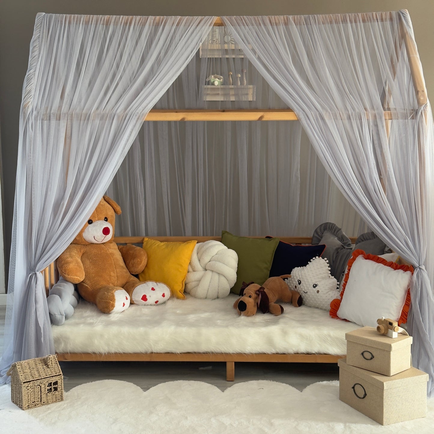 Gri Montessori Cibinlik - Premium Standart