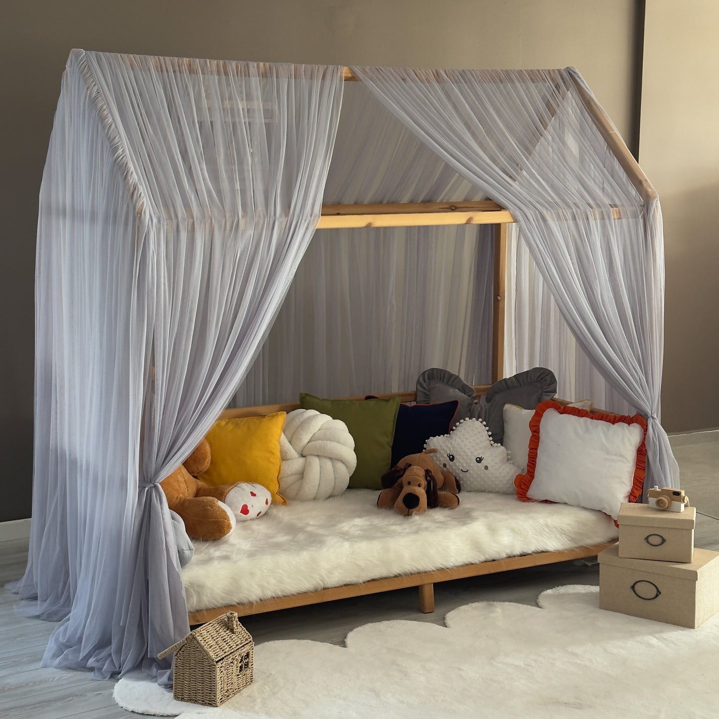 Gri Montessori Cibinlik - Premium Standart