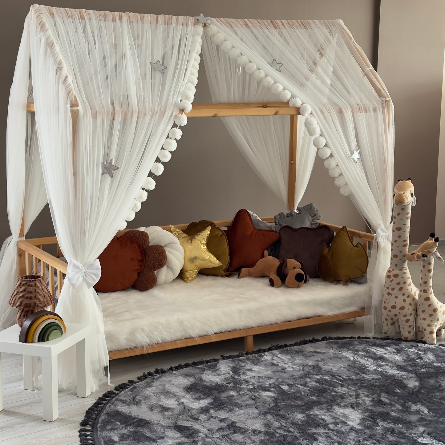 Beyaz Montessori Cibinlik - Premium Standart