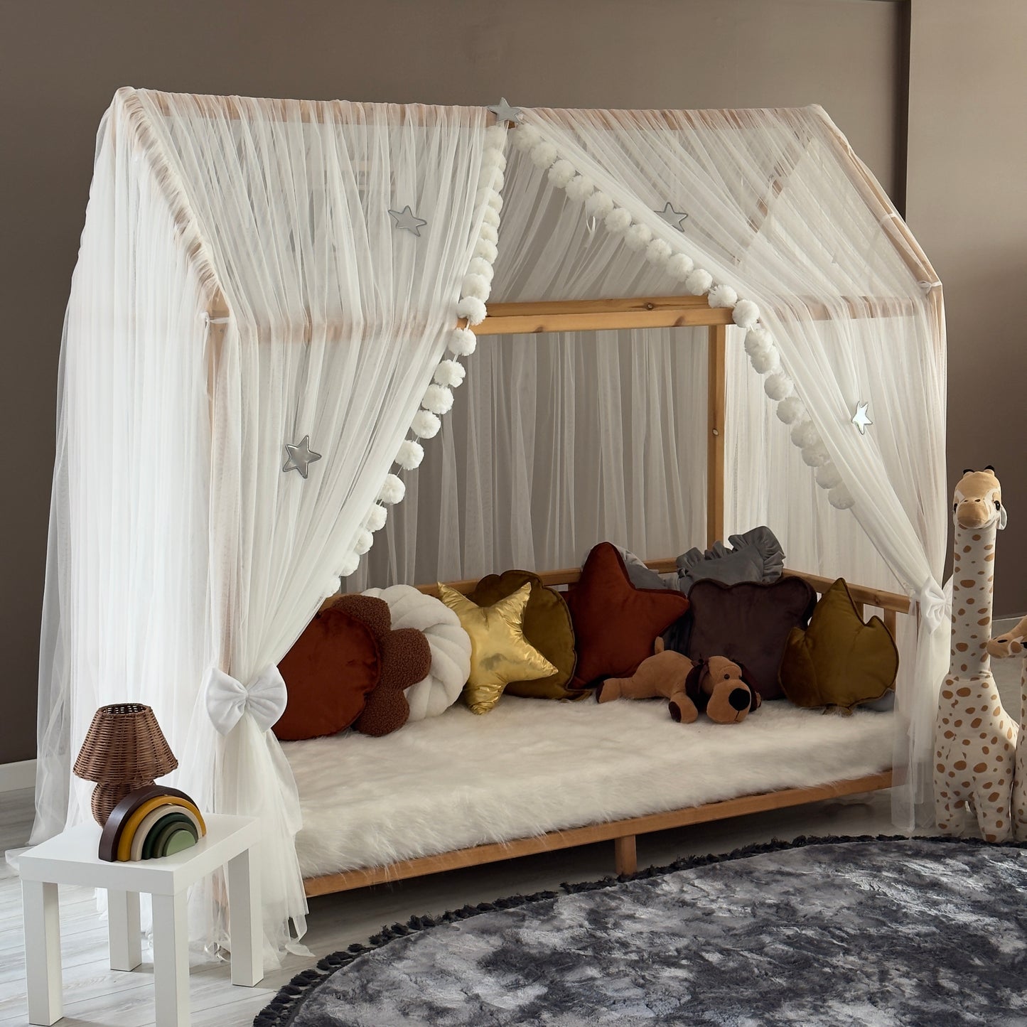 Beyaz Montessori Cibinlik - Premium Standart