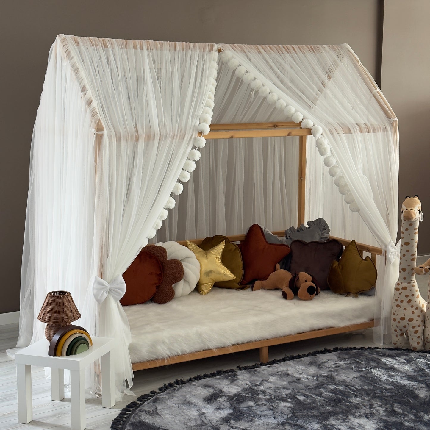 Beyaz Montessori Cibinlik - Premium Standart