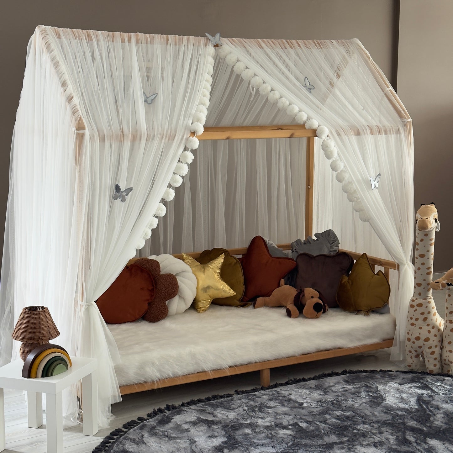 Beyaz Montessori Cibinlik - Premium Standart