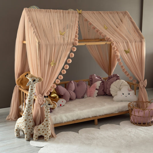 Açık Pudra Montessori Cibinlik - Premium Standart