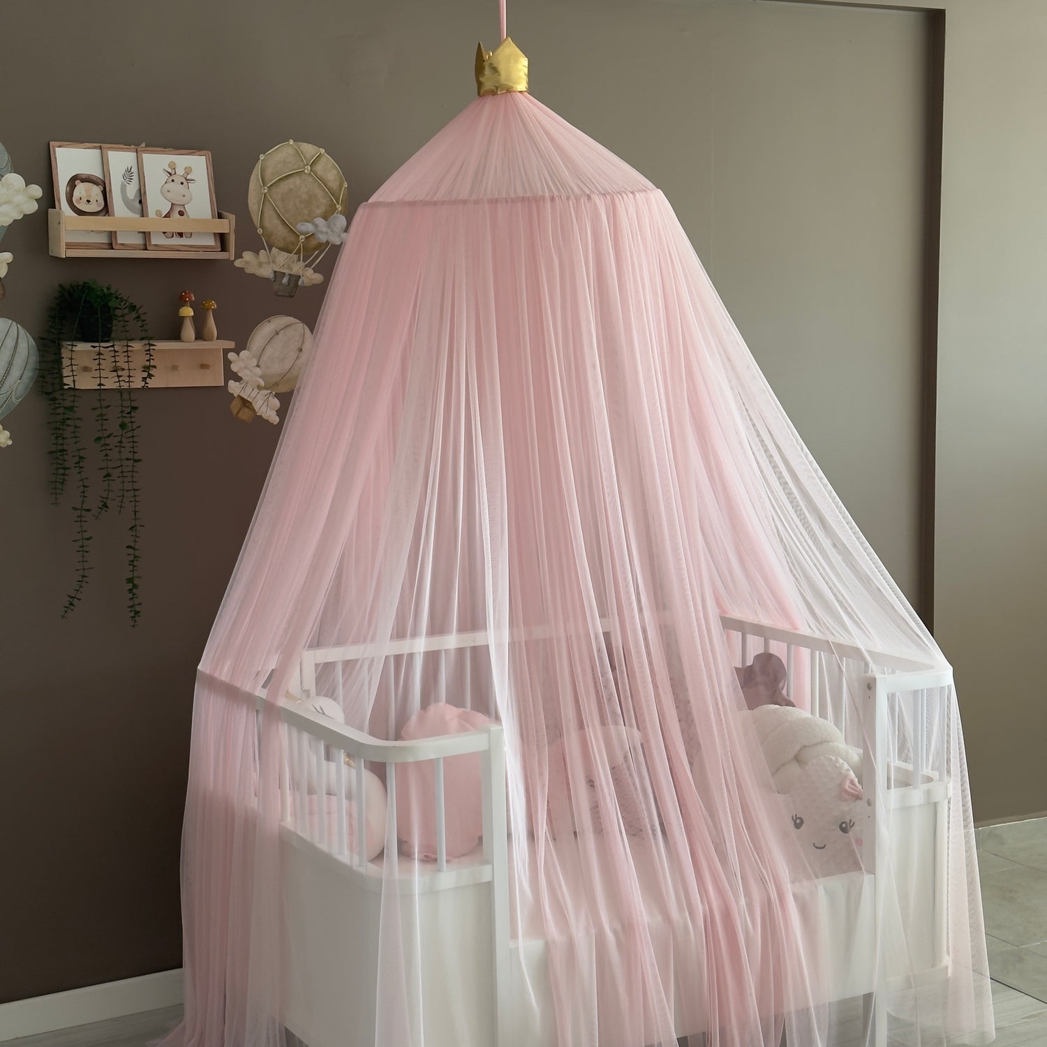 Premium Toz Pembe Tül Cibinlik