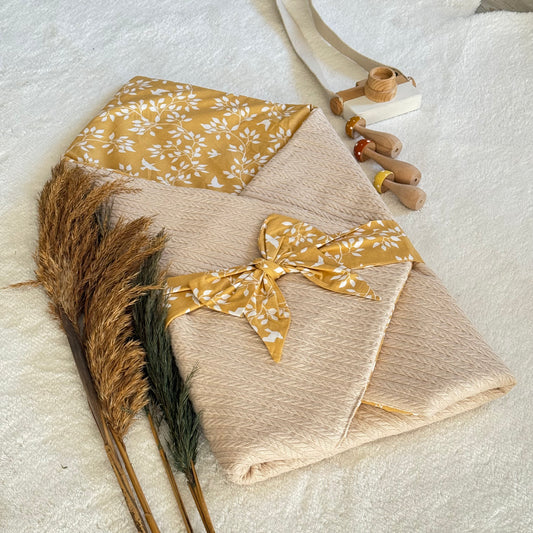 Kundak Battaniye - Sarı Çiçek Desenli