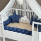 Personalized Crib Bumper Set  - Beyaz - İndigo