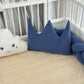 Personalized Crib Bumper Set  - Beyaz - İndigo
