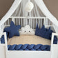 Personalized Crib Bumper Set  - Beyaz - İndigo