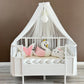Personalized Crib Bumper Set  - Beyaz - Toz Pembe