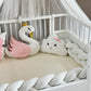 Personalized Crib Bumper Set  - Beyaz - Toz Pembe