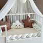 Personalized Crib Bumper Set  - Beyaz - Kahverengi