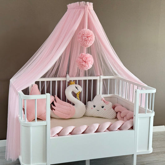 Personalized Crib Bumper Set  - Toz Pembe