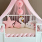 Personalized Crib Bumper Set  - Toz Pembe