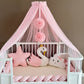 Personalized Crib Bumper Set  - Toz Pembe